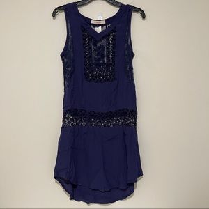 NWT Izzy & Lola Lilac Navy Dress or Cover Up